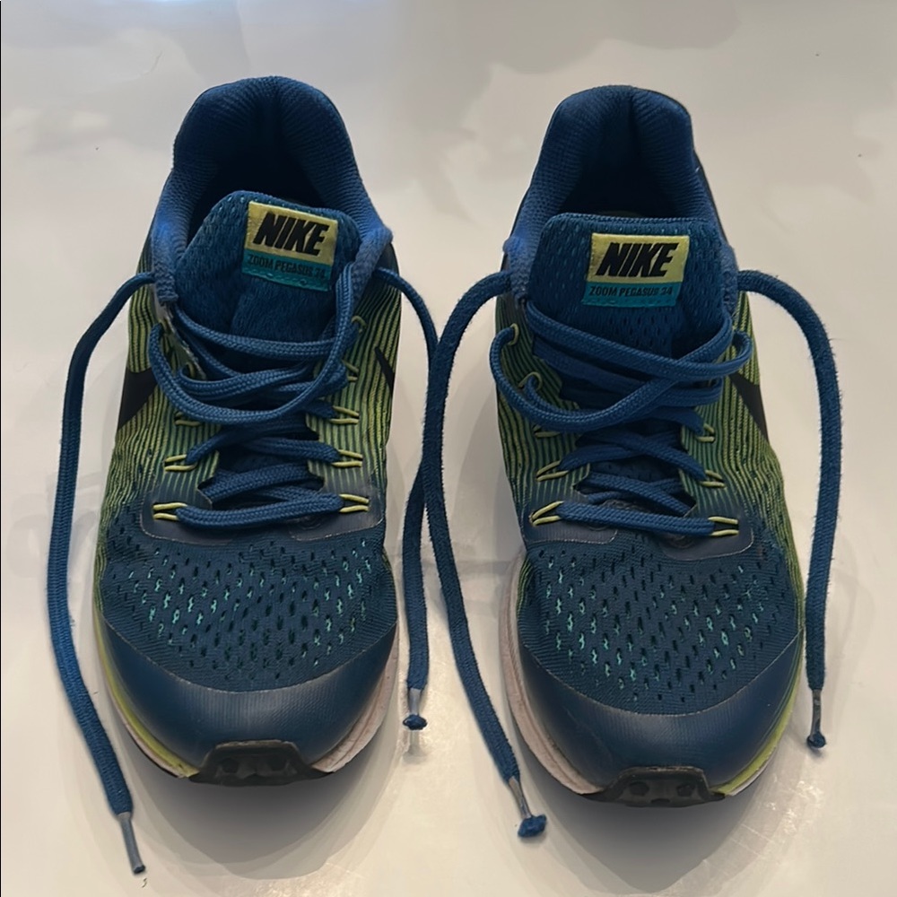 Nike Blue and Yellow Running Shoes